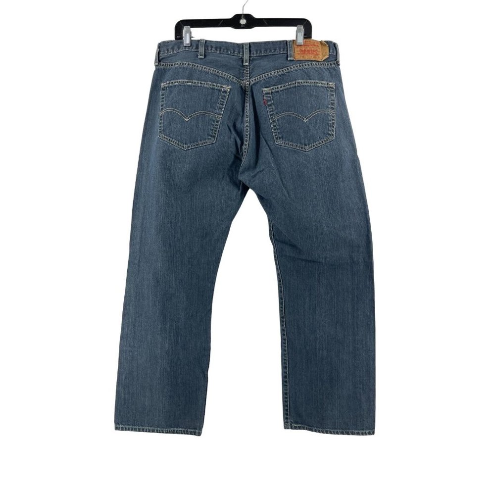 Levi's 501 Button Fly Men's Red Tab 5 Pocket Denim Jeans Straight Leg Size 40X30 - Picture 3 of 10